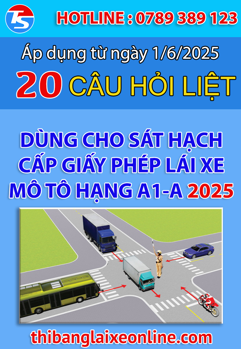 Phần mềm thi bằng lái xe A1 online