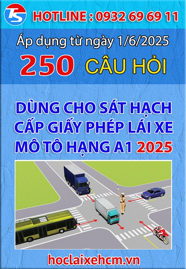 Ôn thi lý thuyết A1 250 câu hỏi
