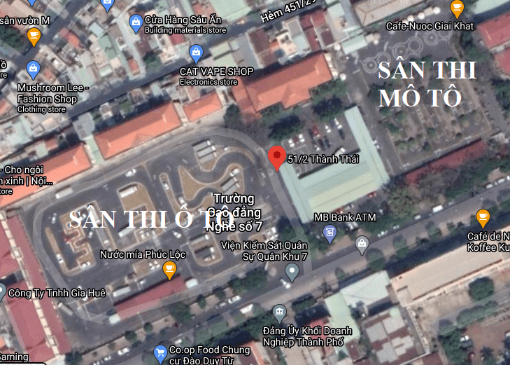 Sân Thi Thành Thái Nhìn Từ Vệ Tinh