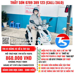 Thi Bằng Lái Xe Máy A1 Tại TPHCM Giá Sinh Viên - Được Chọn Thi Xe Số & Tay Ga